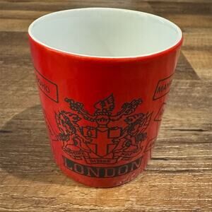 Kilncraft Stl Vintage London Crest Neighborhoods Souvenir Red Ceramic Coffee Mug